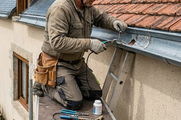 Travaux de zinguerie sur gouttière à Pamiers